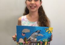 3rd Grade Cali Quail Collage in Art Studio